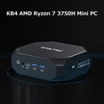 thumbnail image 2 of GMK NucBox KB4 Mini PC AMD Ryzen 7 3750H Processor Radeon Vega 10 Graphics GPU 16GB+512GB Memory Multiple Ports Plug, 2 of 7
