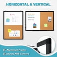 thumbnail image 5 of DOLLAR BOSS Combo Whiteboard for Wall 24"x18" Cork Board Whiteboard Bulletin Board Pin Board Wall-Mounted Dry Erase Magnetic White Board Combination Board with Markers, Black Aluminium Frame, 5 of 9