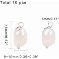 thumbnail image 2 of 10 piezas de perlas de agua dulce colgantes, dijes de perlas naturales, dijes para pulseras, collares y joyas., 2 of 7