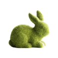 thumbnail image 2 of Decoración de conejo de Pascua, conejitos de musgo flocados, decoración primaveral, figuras de conejo de resina para mesa, escritorio, decoraciones de Pascua., 2 of 6