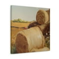 thumbnail image 2 of Hay Bale in Moonlight - Canvas, 2 of 10