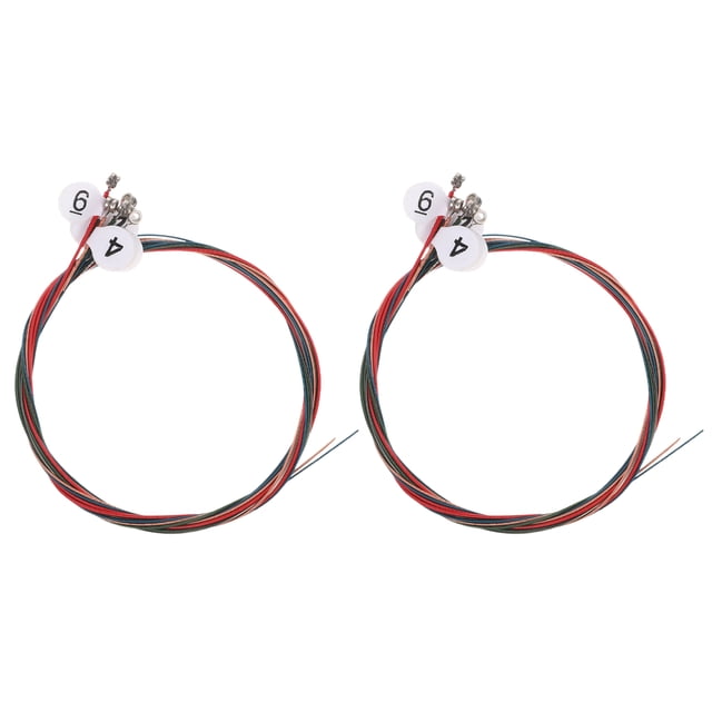 EXHUMKY 2 De Accesorios Para Guitarra Acústica Con Cuerdas De Acero Multicolor Y Números Claros