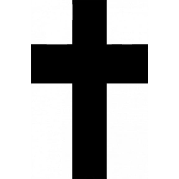 A Cross Picture Art – Living Room – Home Decor Sticker - Vinyl Wall Decal - Size : 14 X 28 Inches