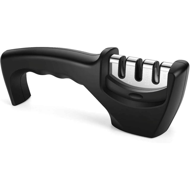 Knife Sharpener, Professional Ergonomic Design 3 In 1 Manual System Knife Sharpener, Anti-slip Manual Sharpeners