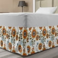 thumbnail image 1 of Flower Bed Skirt, Retro Style Floral Background with Abstract Colorful Blossoms Garden Plants Print, Elastic Bedskirt Dust Ruffle Wrap Around for Bedding Decor, 4 Sizes, Multicolor, by Ambesonne, 1 of 2