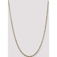 thumbnail image 5 of Sterling Silver And Vermeil 2.5mm Diamond-Cut Rope Chain (24 X 2.5) Made In Italy qdcy060-24, 5 of 5