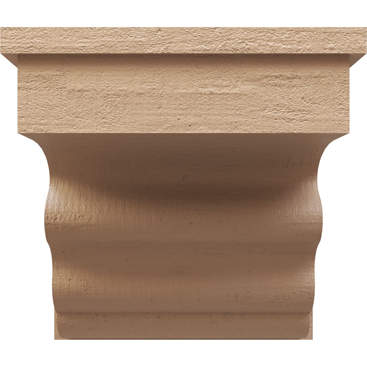 12"W x 12"D x 12"H Wide Highland Rough Cedar Woodgrain TimberThane Corbel, Primed Tan