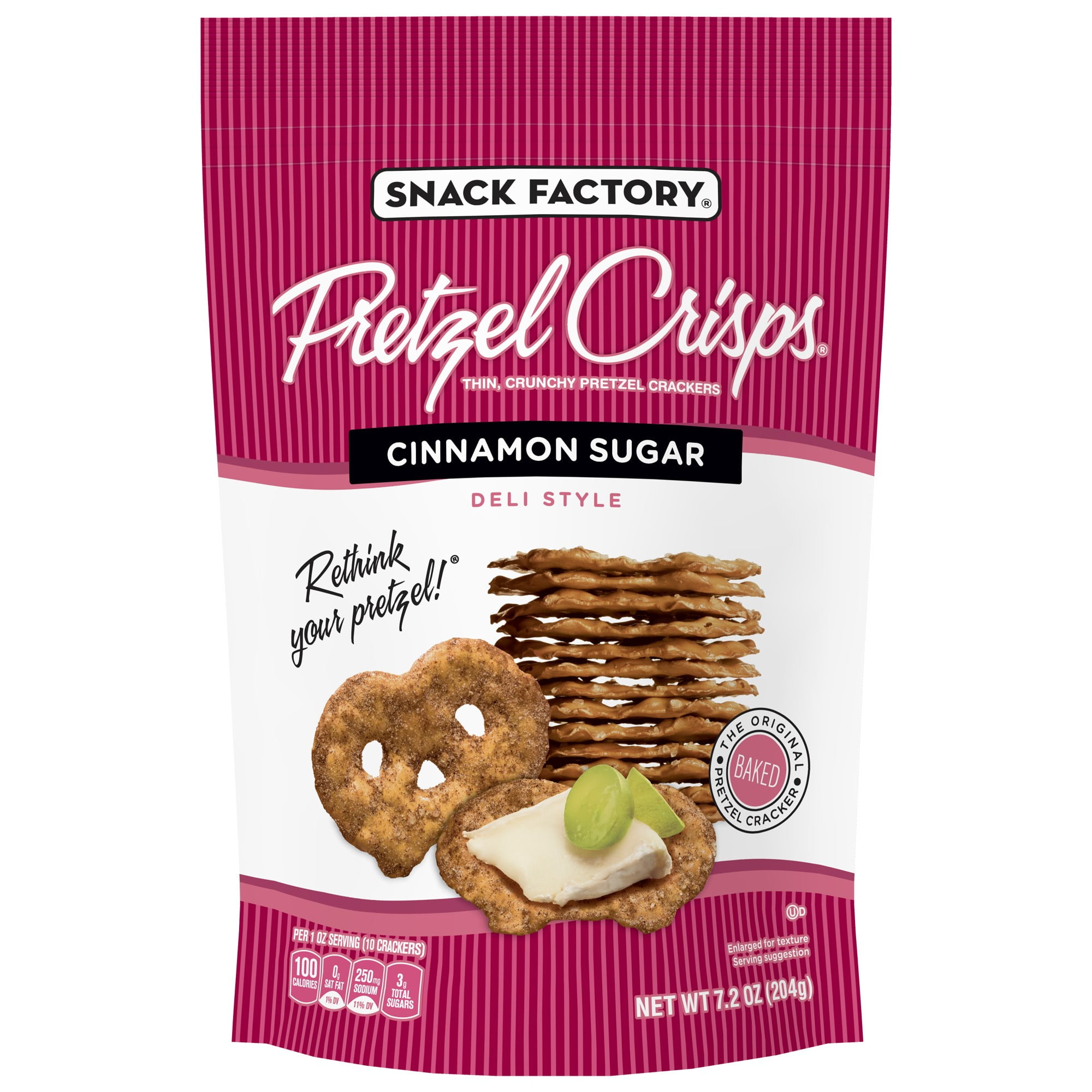 Snack Factory Cinnamon Sugar Pretzel Crisps, 7.2 Oz.