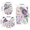 Art of plants in bloom Bathroom rug 3 piece set, Happy Camping bathroom