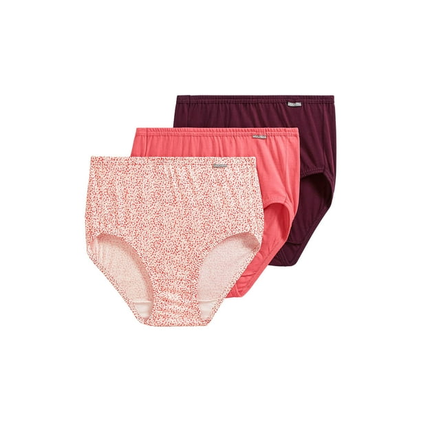 Jockey Womens Elance Brief 3 Pack Underwear Briefs 100% cotton - Walmart.com