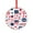 Pattern, variant on Ornament Fourth of July American Flag USA Patriotic Pattern Glass Round Christmas Ornament Independence Labor Day Holiday Decor And Xmas Gifts Ideas