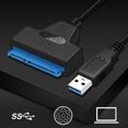 thumbnail image 3 of Kuymtek Convertidor de disco duro USB3.0 SATA a cable USB compatible con adaptador SATA SSD de 2,5 pulgadas, 3 of 8