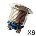 thumbnail image 1 of Colaxi 3-Lot de 6 16mm Étanche Auto-Réinitialisable Interrupteur à Bouton-Poussoir Contact-1 6 Pcs, 1 of 5
