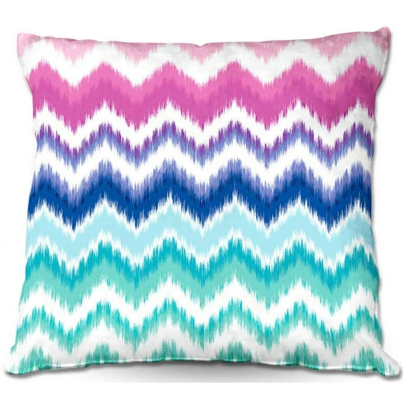 DiaNoche Designs Throw Pillows from Artist Organic Saturation - Ombre Ikat Chevron