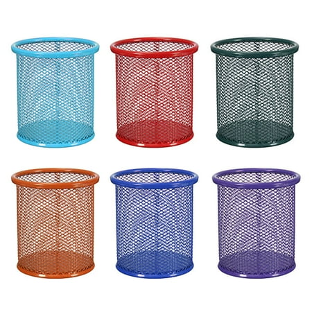 Muti Color Mesh Steel Pen Holder Desk Organizer Storage Container Muti Color Mesh Steel Pen Holder Desk Organizer Storage Container Office Supply Pencil Ruler Card