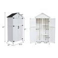 thumbnail image 6 of Christopher Knight Home Fir Wood Outdoor Storage Shed with Double Doors, Garden Tool Organizer, White, 6 of 7