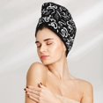 thumbnail image 2 of Yiaed Hand Drawn Snake Print Hair Cap with Button,Coral Fleece Hair Towel Wrap for Women Wet Hair,Quick Dry Turban for Wet Hair Long Thick Hair, 2 of 5