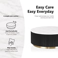 thumbnail image 6 of Furniture of America Jaine Modern Marble Top Round Coffee Table, Black and White, 6 of 13