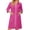 Hot Pink(Solid), variant on Robes for Women Zipper Lightweight 3/4 Sleeve Summer Bathrobes for Women Zipper Front Knee Length Plus Size Bathrobe Nightgown with Pockets Light Green XXXL