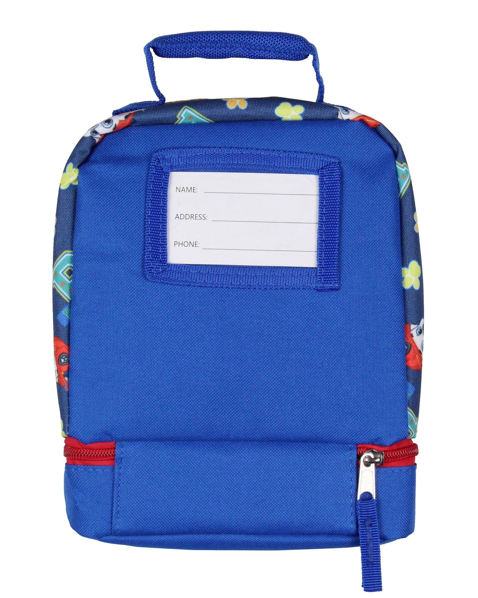 Paw Patrol Lunch Box Skye Rubble Chase Marshall Insulated Dual Compartment Kids Lunch Bag Tote 10"