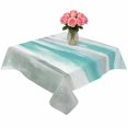 thumbnail image 2 of Teal Grey Ombre Table Cloth Waterproof Tablecloths, Abstract Art Oil Painting Modern Tablecloth Dining Table Cover for Kitchen Party Tabletop Outdoor, Square Tablecloth 54x54 Inch, 2 of 9