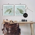 thumbnail image 3 of Underwater Sea Turtle Coral Landscape Animals & Insects Graphic Art Gallery Wrapped Canvas Print Wall Art, Set of 2, 3 of 7