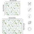 thumbnail image 3 of Green Eucalyptus Leaves Dish Drying Mat for Kitchen Countertop 18x24 Rectangle Large Drying Mat Reusable Quick Dry Dish Sink Absorbent Mats Dishwasher Easy Clean Decorative Home Decor Essentials, 3 of 7