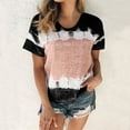 thumbnail image 2 of CHGBMOK Women's Tops Summer Casual Loose Tees Tie-dye Printing Round Neck T Shirt, 2 of 5