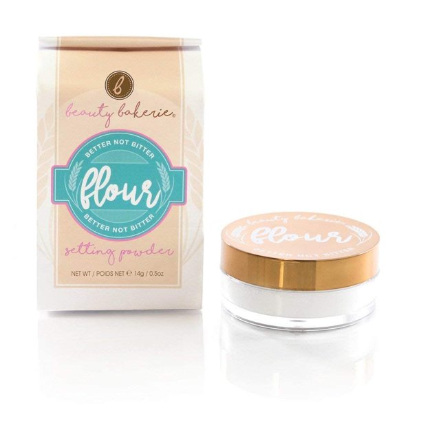 Beauty Bakerie Polvo fijador de harina para base Maquillaje en polvo facial suelto Perfecto para pieles grasas Acabado mate duradero Ideal para hornear y difuminar Arroz de 0.5 oz (blanco)