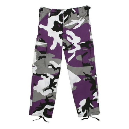 Us Style Bdu Pants - Rothco Kid's Military Style BDU Pants, Ultra Violet Camo