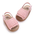 thumbnail image 5 of URMAGIC Baby Sandal Tassels Summer Toddler Cute Solid Color Slipper Shoes 0-18 Months, 5 of 9
