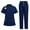 Dark Blue, variant on Womens Scrubs Set 2X, Antimicrobial Odor-Resistant Wrinkle-Resistant Medical Workwear Breathable Healthcare Size-Inclusive Nursing Uniforms 4-Season Uniform Stretch Quick-Dry Black Xl