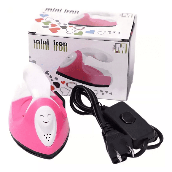 Mini Plancha Portatil Viajera Para Ropa Rosa