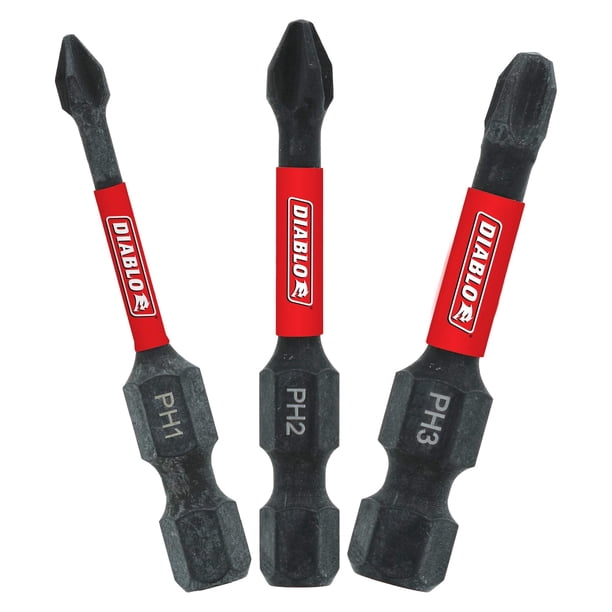 Brocas Drive Diablo Phillips de 5 cm, paquete de 3 unidades, MaxTorque