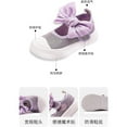 thumbnail image 4 of Toddler Girl's Canvas Sneakers Bowknot Mary Jane Flat Shoes for Baby Kids School Uniform Dress Shoes, 4 of 7