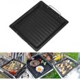 thumbnail image 4 of Non-stick Cast Iron Griddle Pan Barbecue Plate Rectangle Baking Stone Bbq Plate Griddle Plate Pan Black Bakeware Grilling, 4 of 4