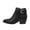 BLACK/PU, variant on Dream Pairs Women Chunky Boots Low Heel Almond Toe Side Zipper Ankle Boots Shoes DAB214 BLACK/SUEDE Size 8
