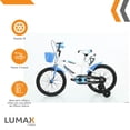 thumbnail image 2 of Bicicleta Infantil Lumax Rodada 18 con Llantas Entrenadoras Canasto Azul, 2 of 4