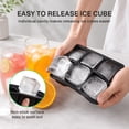 thumbnail image 2 of Behome 3 Pack Ice Cube Tray with Lid, 7 inch Cube Ice Trays for Cocktail Whisky, Ice Maker Tray with Lid for Freezer, Easy Release, Black, 2 of 8