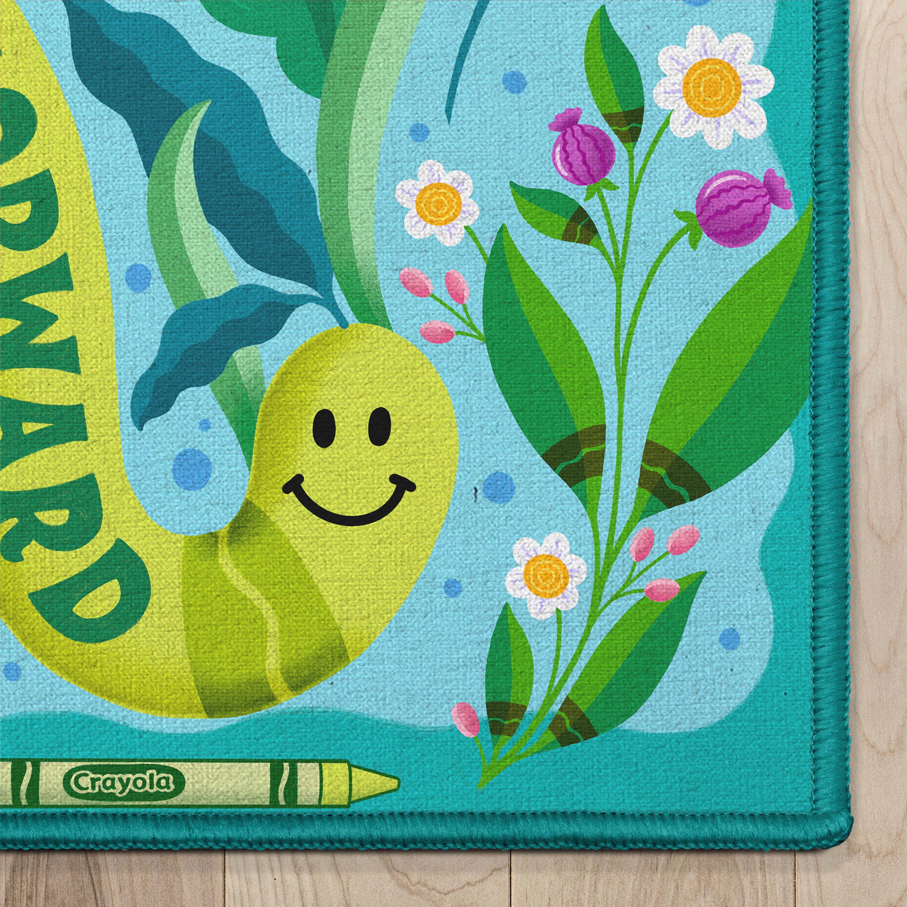 Crayola Collection By Well Woven Keep Moving Blue 3'3" x 5' Area Rug