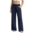 thumbnail image 6 of Wide Leg Sweatpants for Women Pockets Open Leg Workout Pants Casual Lounge Pants, 6 of 8