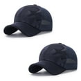 thumbnail image 2 of US 1~2Pcs Baseball Cap Mesh Snap Back Classic Trucker Camouflage Hat All Seasons, 2 of 2