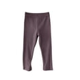 thumbnail image 4 of KAUOD Girls Ribbed Stretchy Leggings Straight High Waist Cotton Thermal Tights Pants Kids Soft Plain Gym Yoga Leggings, 4 of 4