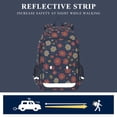 thumbnail image 5 of FORMRS Unisex School Backpack 17" Student Travel Bag with Laptop Compartment, Red Floral, 5 of 7