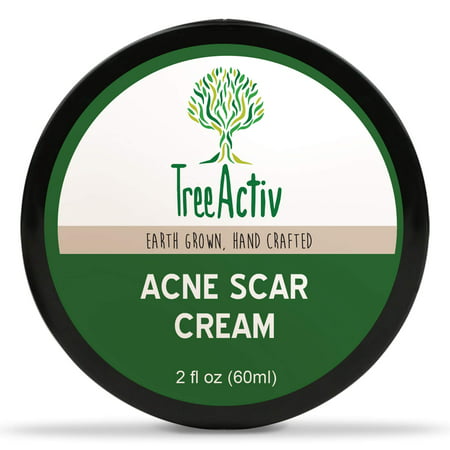TreeActiv Acne Scar Cream | Fade Away Pimple Marks, Blemishes & Dark Spots | Reduces the Appearance of Old & New Scars | Rosehip Oil, Quaternized Honey, Jojoba Oil, Aloe Vera, Vitamin E (2 fl