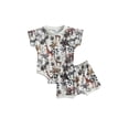 thumbnail image 1 of Nituyy Ensemble 2 Pcs pour Enfants Bébé, Barboteuse à Manches Courtes Imprimé Animal + Short, 1 of 9