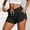 Black, variant on DuoJiaJ Women Summer Workout Sweat Shorts Cute Low Rise Mini Shorts With Drawstring And Pockets Sleepwear Women Workout Shorts Black L