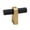 Champagne / Matte Black, variant on Alno A2901-MB Vita Bella 1-3/4" Modern Knurled T Bar Cabinet Knob / Drawer Knob - Black