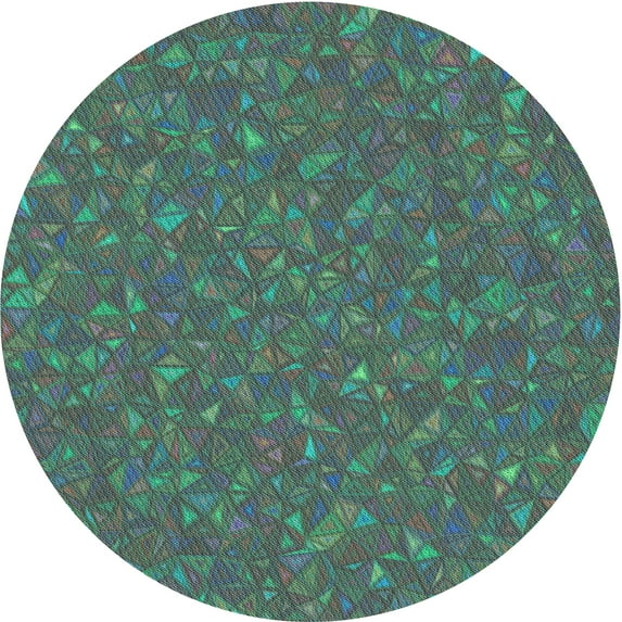 Ahgly Company Indoor Square Patterned Mint Green Area Rugs, 3' Square