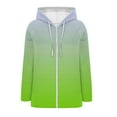 thumbnail image 4 of WRKEKC Womens Zip Up Hoodie Gradient Print Raglan Sleeve Hooded Sweatshirt with Drawstring Side Pockets Long Sleeve Fall and Winter Outerwear, 4 of 4